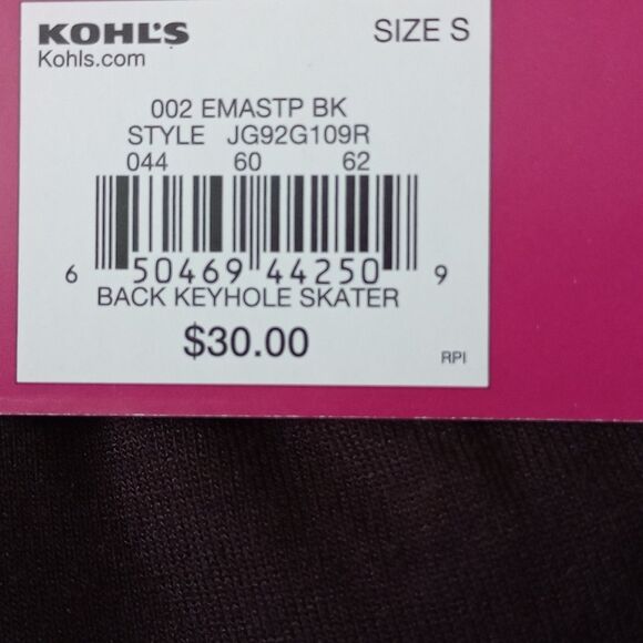 NWT SO Black/White Striped Skater Dress with Shelf Bra Size Small - Picture 4 of 7